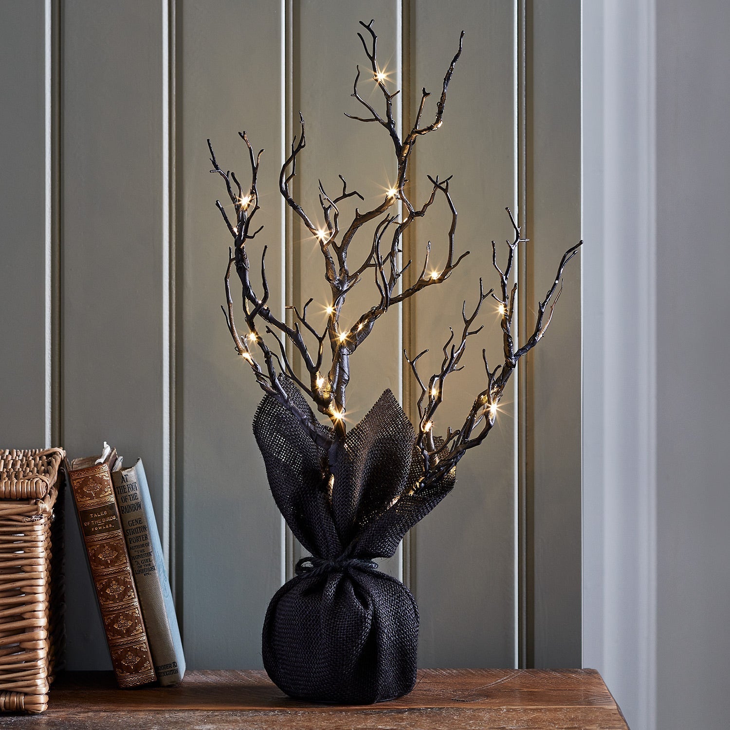 50cm Halloween Pre-Lit Twig Tree