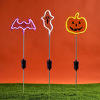 3 Neon Halloween Garden Stake Lights