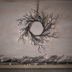 1.5m Pre Lit Black Twig Halloween Garland
