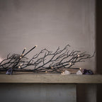 1.5m Pre Lit Black Twig Halloween Garland