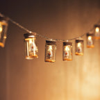 10 Ghost Glass Bottle String Lights