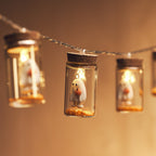 10 Ghost Glass Bottle String Lights