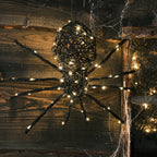 Rattan Black Spider Light Up Halloween Figure