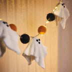 Felt Ghost LED Halloween Garland