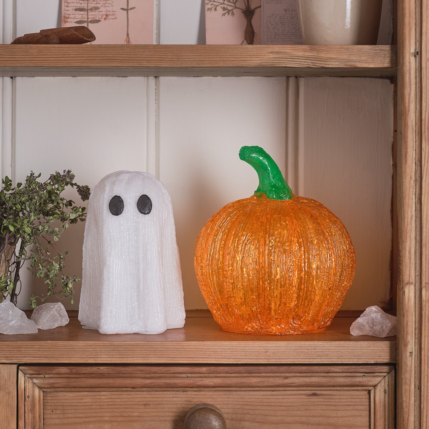Mini Ghost & Pumpkin Light Up Halloween Decorations