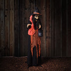 1.6m Animated Witch with Candy Bag Halloween Decoration
