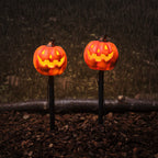 Set of 2 Halloween Pumpkin Stake Lights
