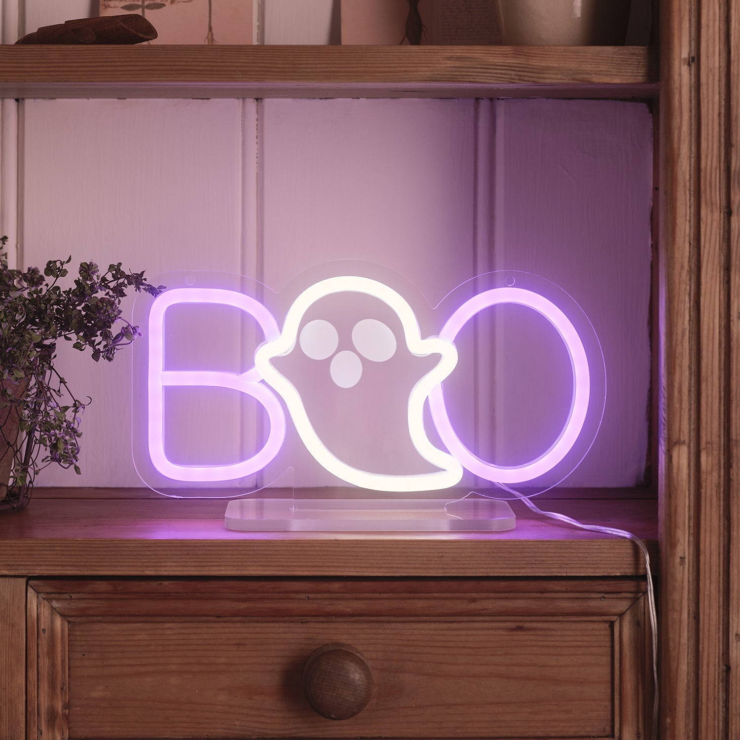 Boo Halloween Neon Light Decoration