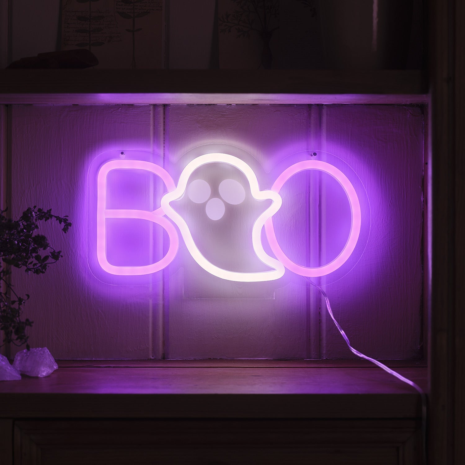 Boo Halloween Neon Light Decoration