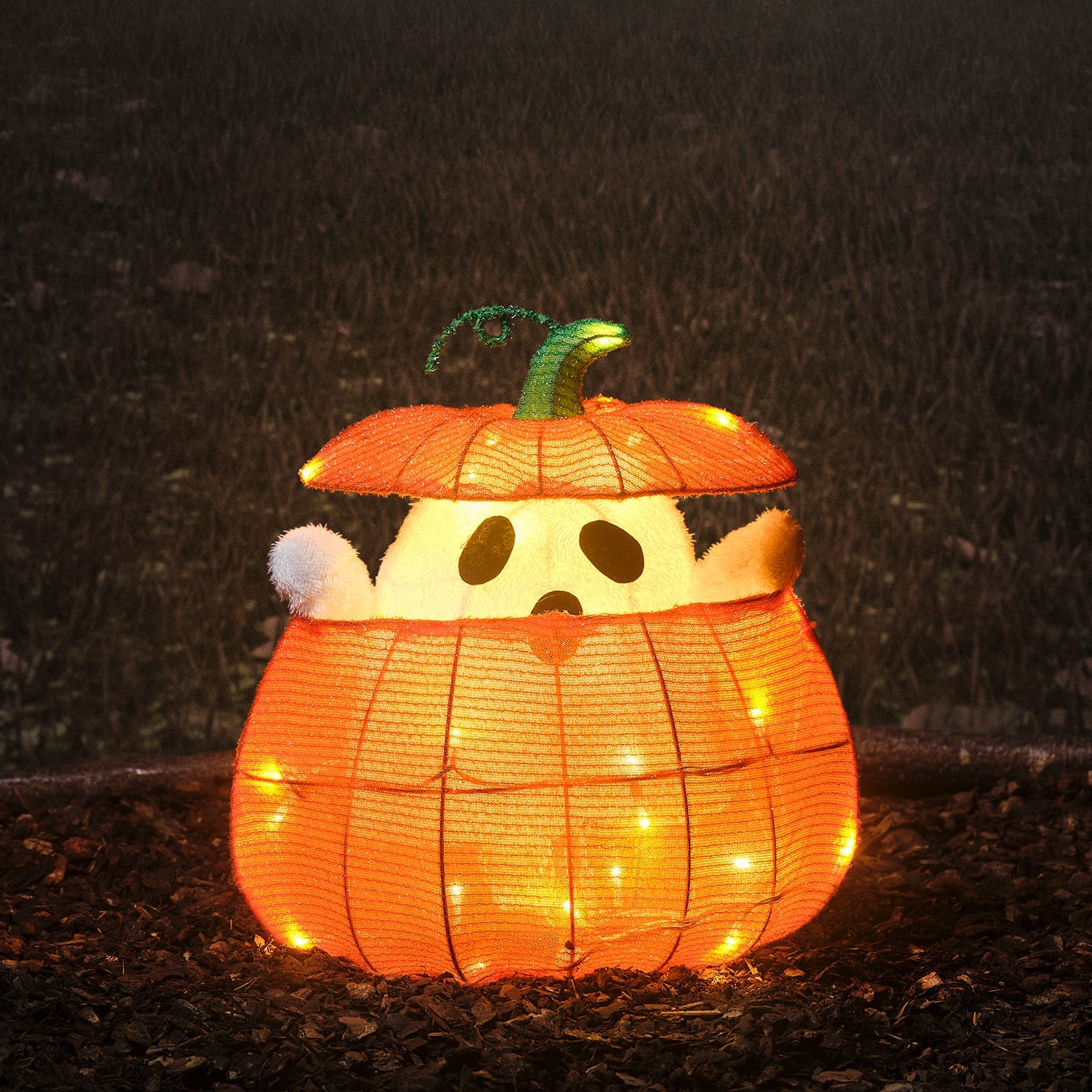 Animated Ghost in a Pumpkin Light Up Halloween Decoration