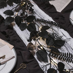 1.8m Pre Lit Black Foliage Halloween Garland