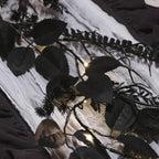1.8m Pre Lit Black Foliage Halloween Garland