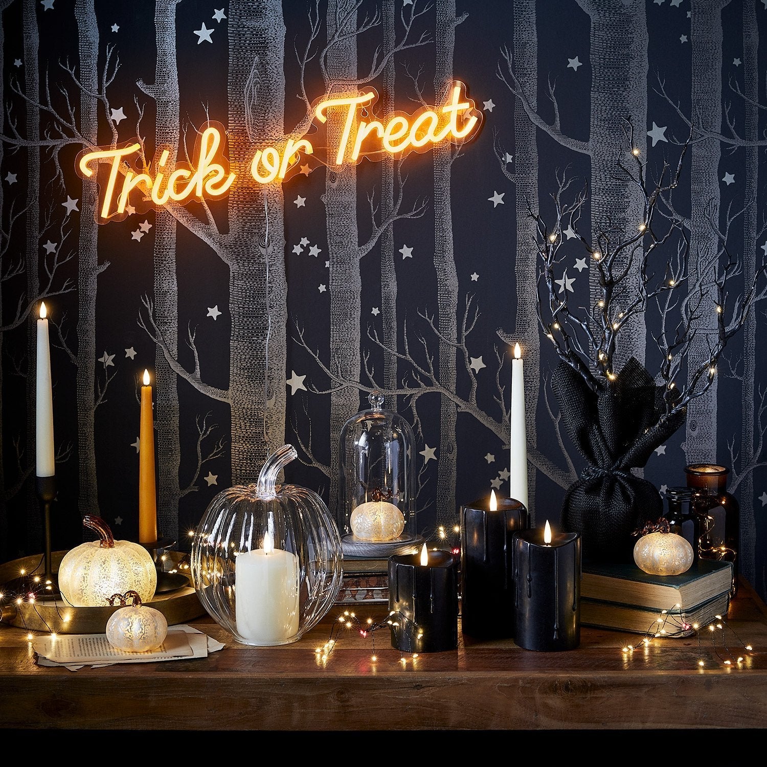 50cm Halloween Pre-Lit Twig Tree