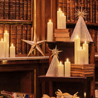 9  TruGlow® Ivory LED Slim Pillar Candles With Remote Control