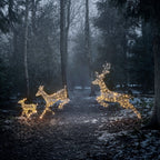 1.4m Regular Harlow Rattan Stag Dual Colour LED Light Up Reindeer