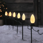 20 LED Multi Coloured Connectable Lights with Ground Stake