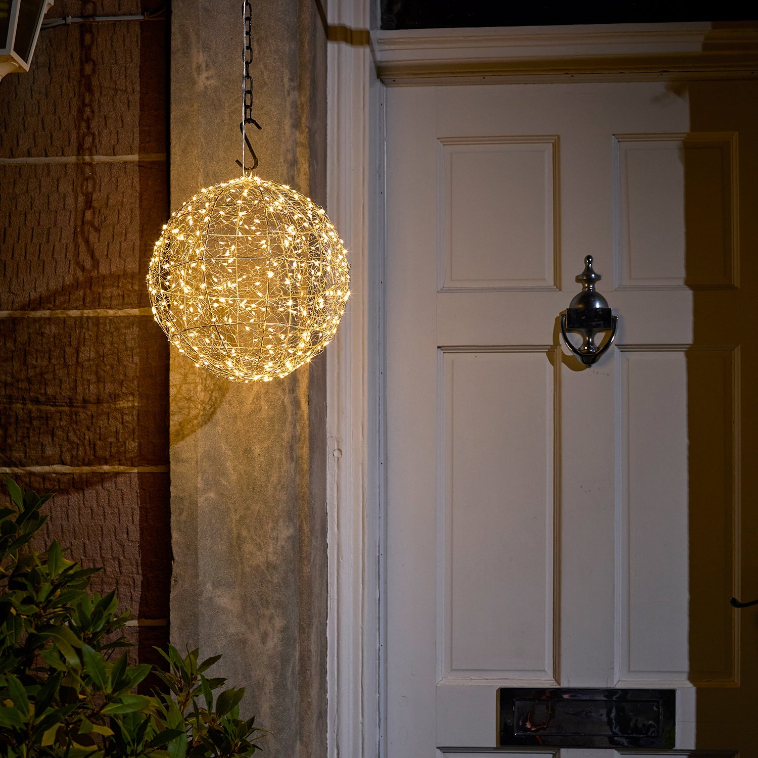 28cm Wire Wrapped LED Hanging Orb Light