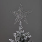 Beaded Silver Star Micro LED Christmas Tree Topper
