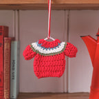 Set of 2 Knitted Jumper Christmas Decorations