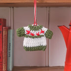 Set of 2 Knitted Jumper Christmas Decorations