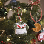 Set of 2 Knitted Jumper Christmas Decorations