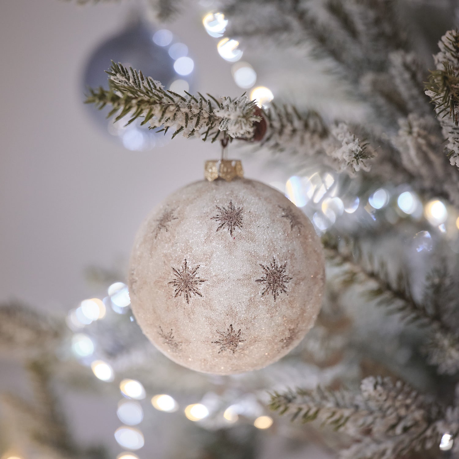 Set of 2 Painted Christmas Baubles
