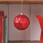 3 Matte Lattice Christmas Baubles