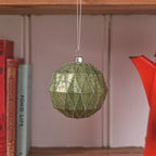 3 Matte Lattice Christmas Baubles