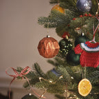 3 Matte Lattice Christmas Baubles