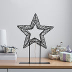 Micro LED Wire Star Christmas Decoration with Stand