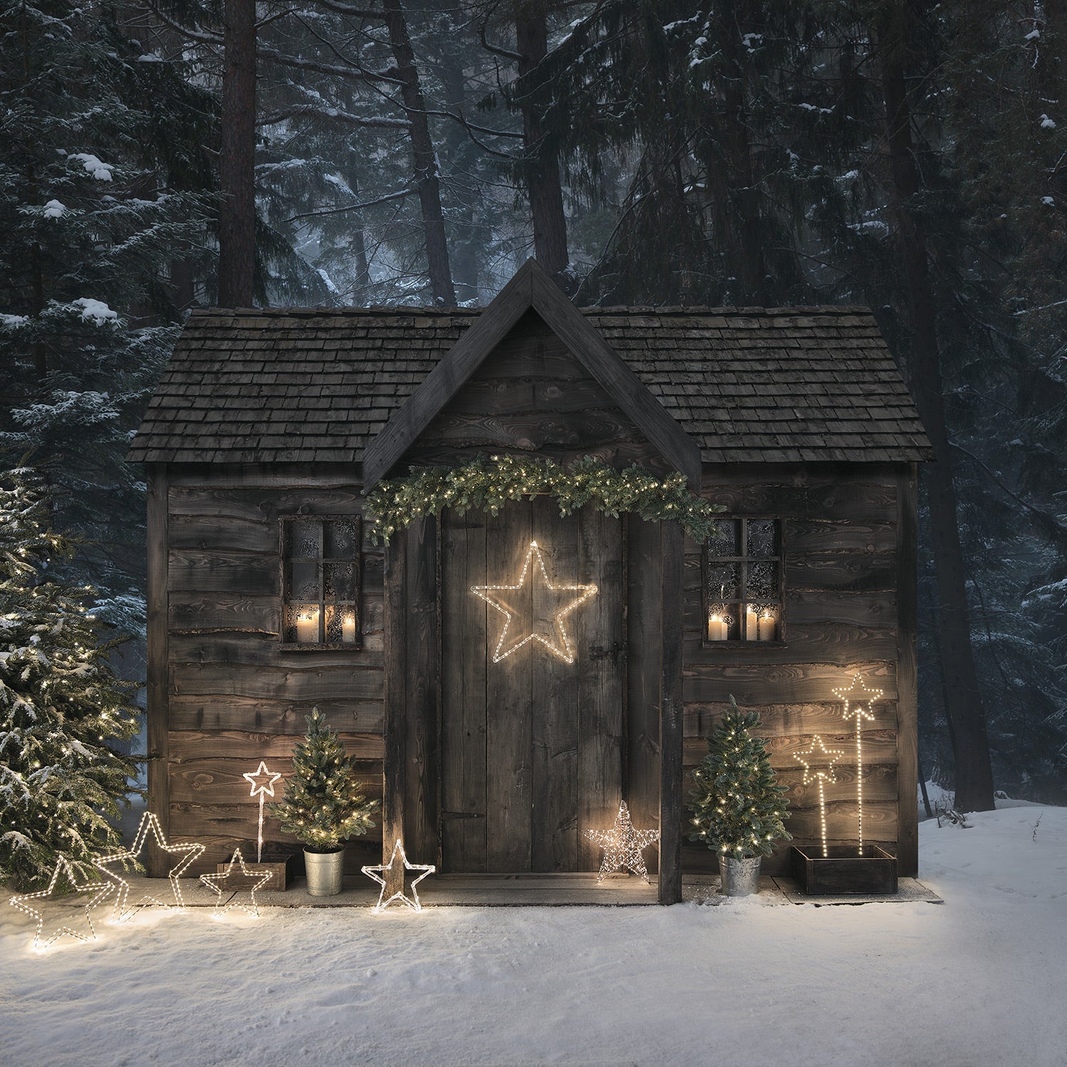 60cm Acrylic Star Silhouette Micro LED Hanging Light