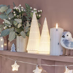 Set of 2 LED Ceramic Christmas Tree Decorations