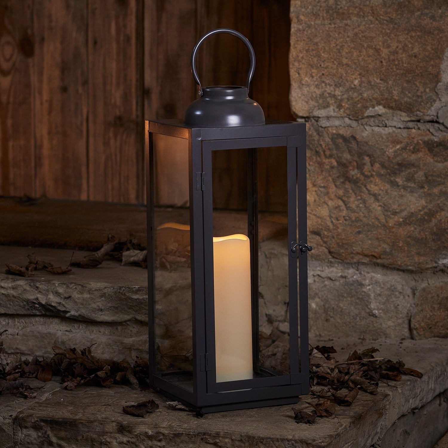 Large Slate Grey Garden Lantern