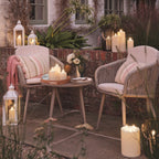 Perth White Garden Lantern with TruGlow® Candle