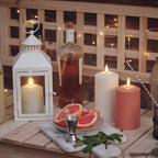 Perth White Garden Lantern with TruGlow® Candle