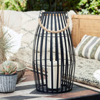 Canberra Slatted Outdoor Lantern with TruGlow® Candle