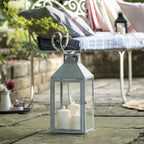 Hayle Galvanised Outdoor Lantern Duo with TruGlow® Candles