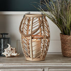 Bamboo Candle Lantern with White TruGlow® Candle