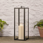 Bowen Black Garden Lantern Duo with TruGlow® Candles