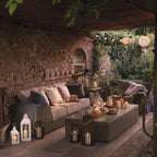 Canberra Slatted Garden Lantern Duo with TruGlow® Candles