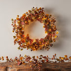 1.5m Pre Lit Berry Autumn Garland