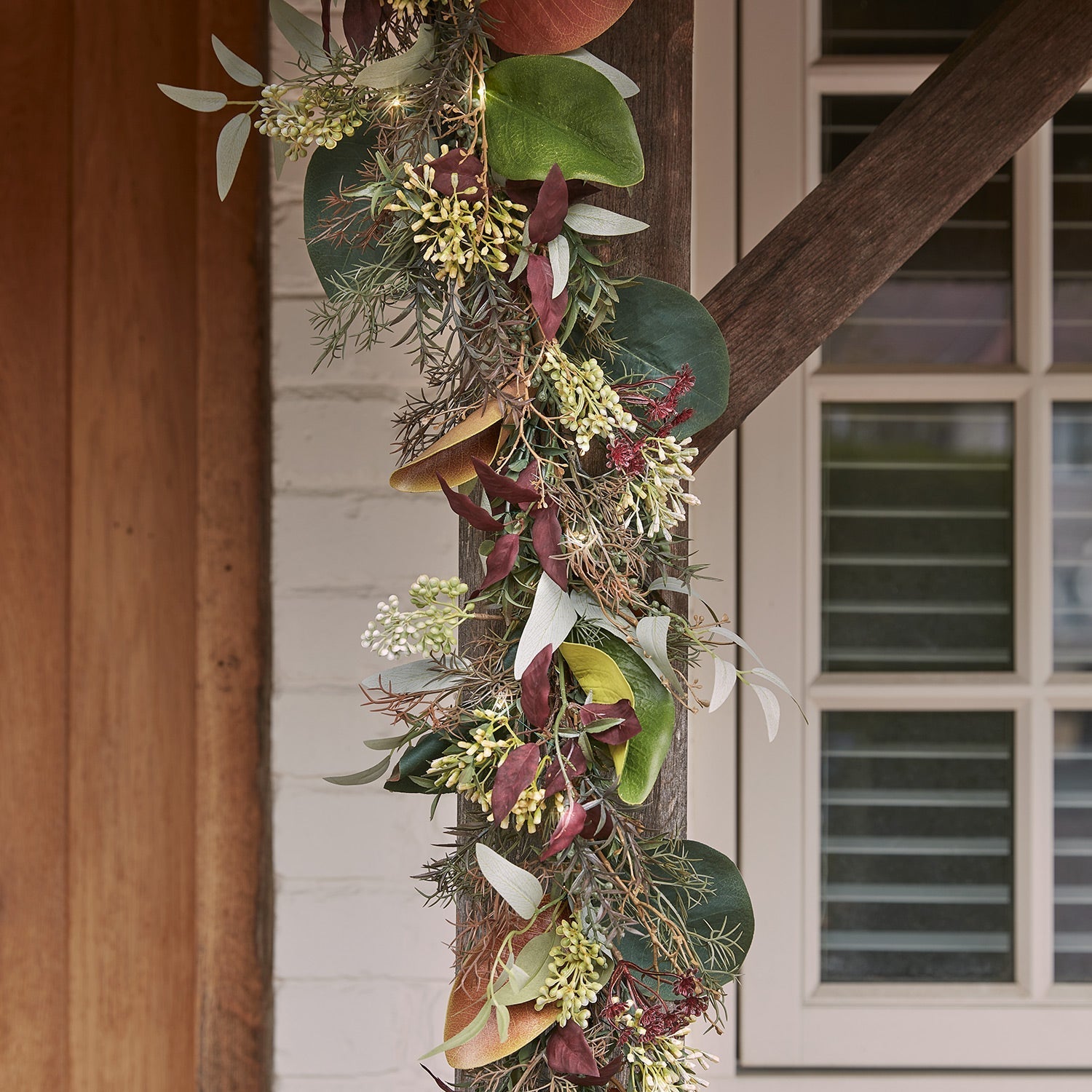 1.5m Pre Lit Autumn & Christmas Garland