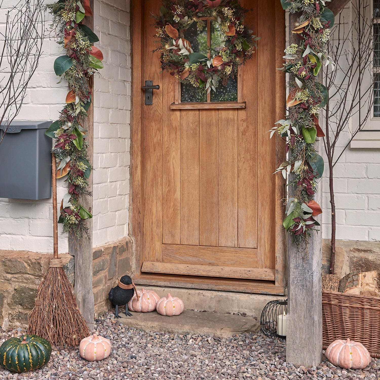 1.5m Pre Lit Autumn & Christmas Garland