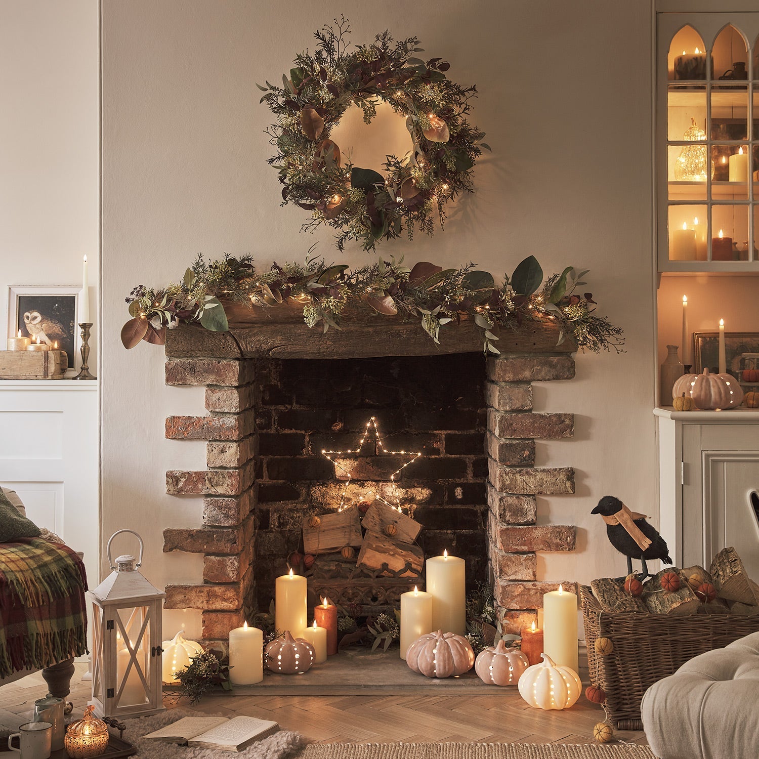 1.5m Pre Lit Autumn & Christmas Garland