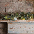 Pre Lit Oversized Autumn-Winter Ribbon Wreath & Garland