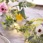 1.5m Pre Lit Spring Flower Garland