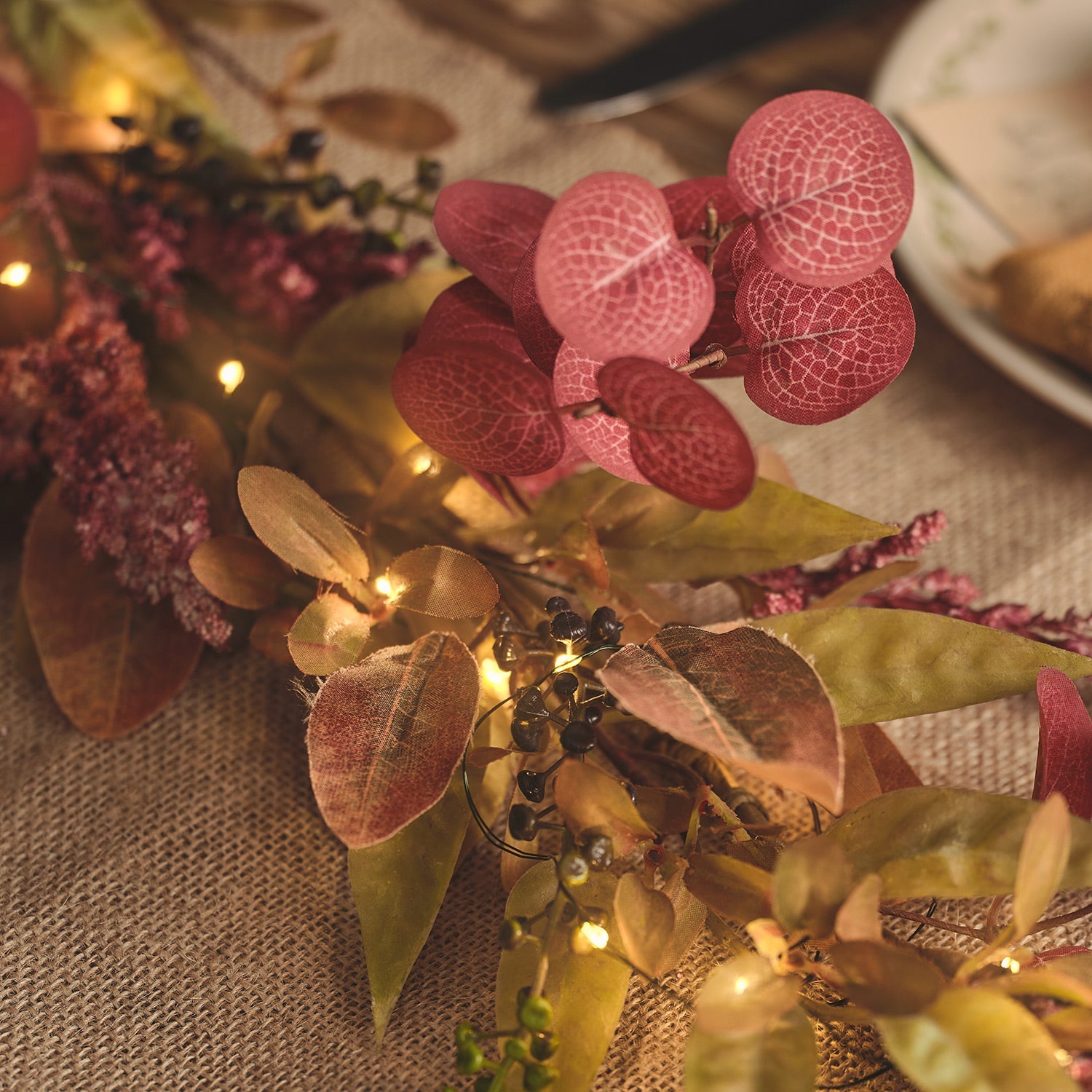 1.5m Pre Lit Autumn Winter Full Garland