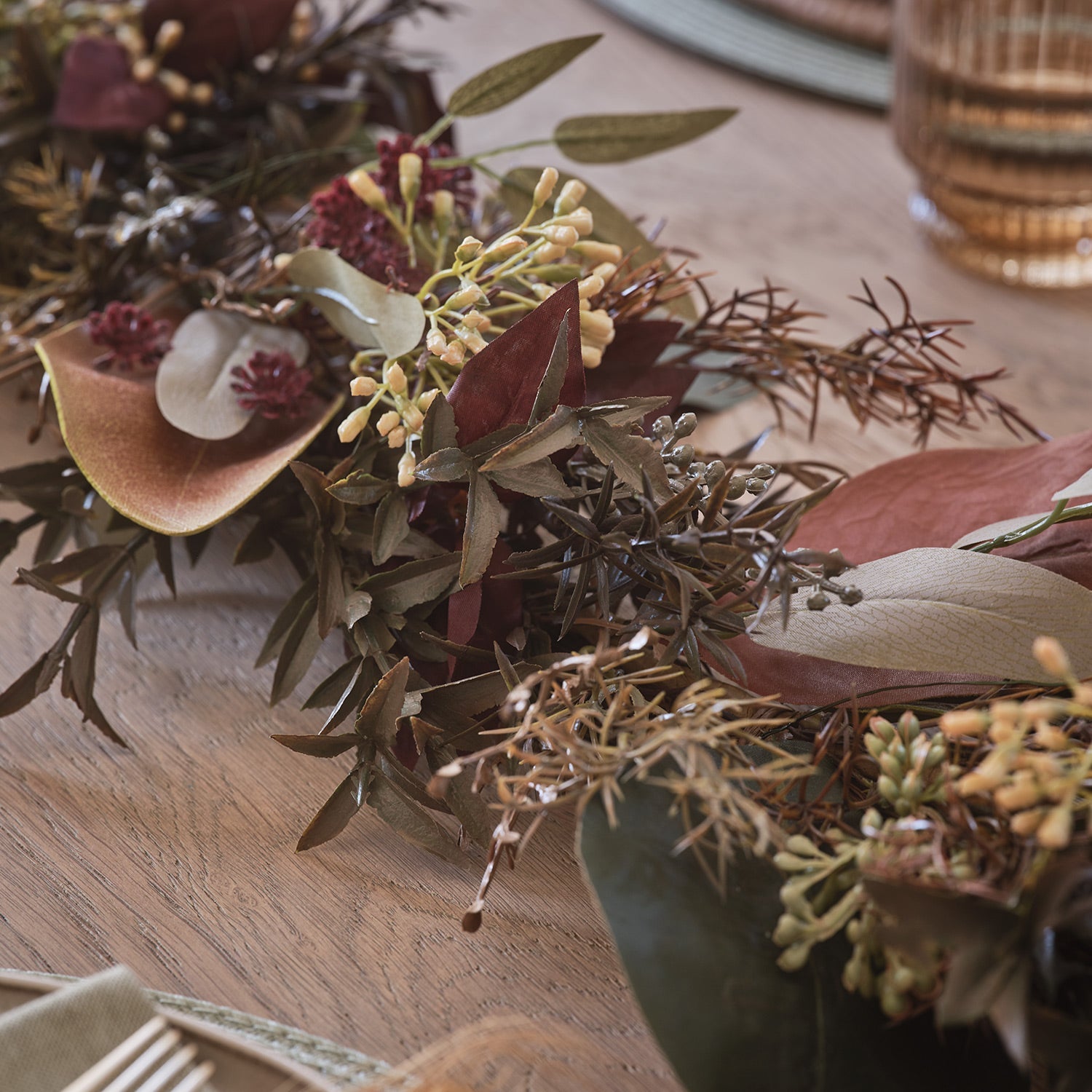 2m Pre Lit Autumn Winter Garland