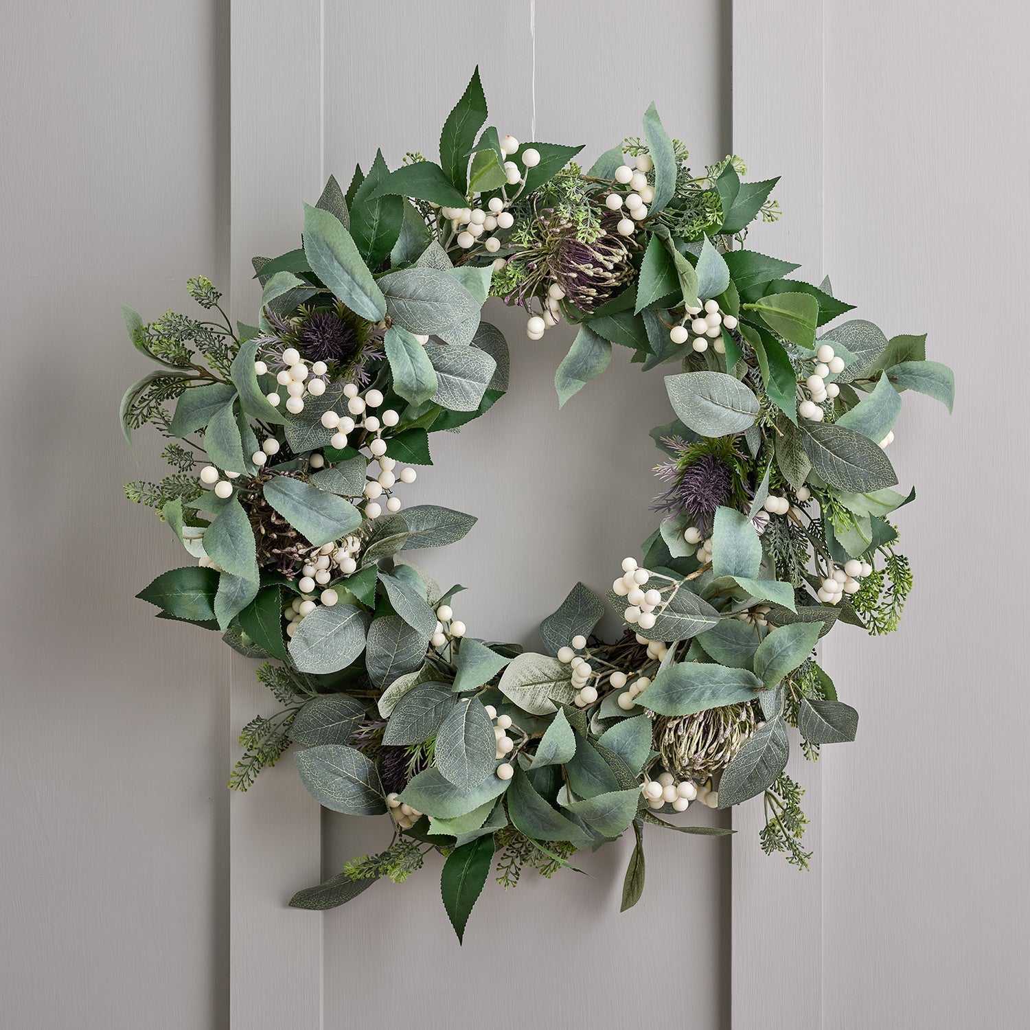 60cm Pre Lit Christmas Collection Wreath