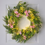 60cm Pre Lit Oversized Easter Wreath with Removable Egg Garland